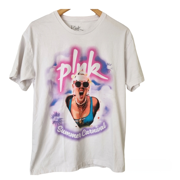 PINK Victoria's Secret Tops - Pink Band Tee Summer Carnival Concert Tour Graphic 2023 Unisex Cute Merch Large